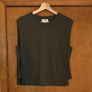 Evereve Dark Olive Muscle Tee